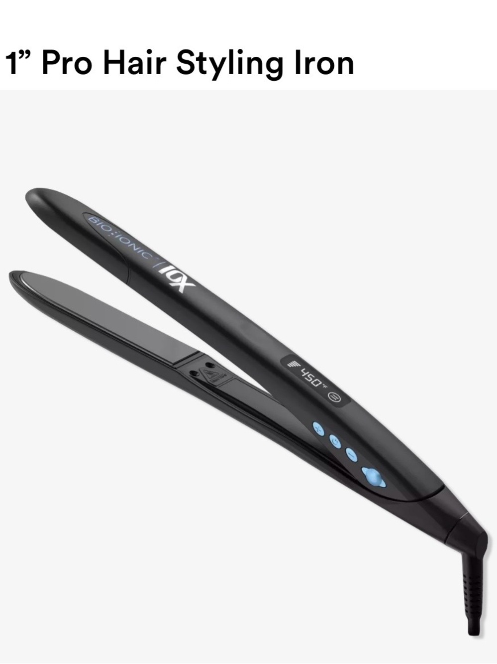 Bio Ionic 10x 1" Hair Styling Iron - Sleek Professional Flat Iron